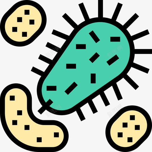 细菌化学44线状颜色图标svg_新图网 https://ixintu.com 化学 线状 细菌 颜色