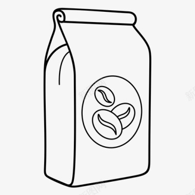 咖啡豆袋包图标图标
