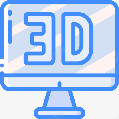 3d室内24蓝色图标图标