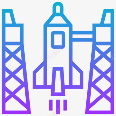 火箭太空172梯度图标图标