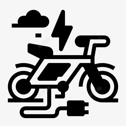 电动自行车充电器能源图标svg_新图网 https://ixintu.com 充电器 电动 能源 自行车