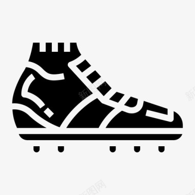 足球靴鞋运动图标图标