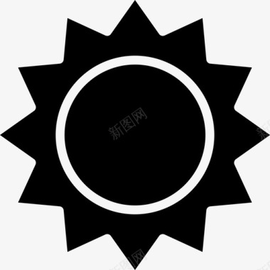 太阳夏季65实心图标图标