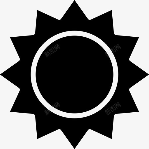 太阳夏季65实心图标svg_新图网 https://ixintu.com 夏季 太阳 实心