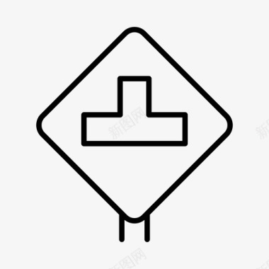 t交叉口道路规则道路图标图标