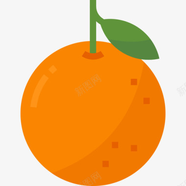 橙色健康食品30扁平图标图标