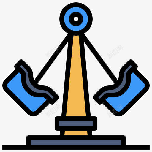 秋千主题公园7线性颜色图标svg_新图网 https://ixintu.com 主题公园 秋千 线性 颜色