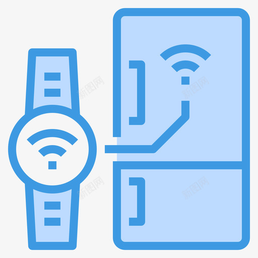 智能手表物联网80蓝色图标svg_新图网 https://ixintu.com 手表 智能 联网 蓝色