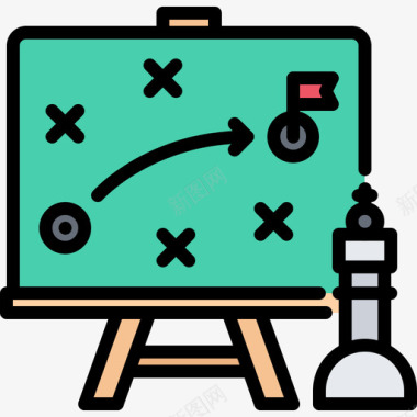 战略国际象棋10颜色图标图标