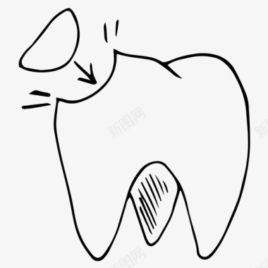 牙齿治疗龋齿牙齿护理图标图标