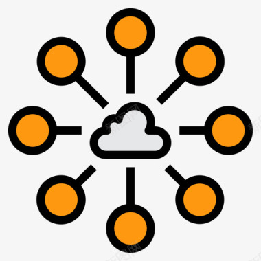 云物联网83线颜色图标图标