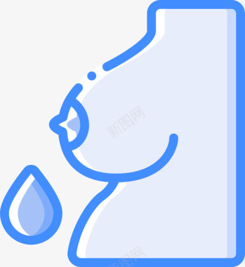 母乳喂养产妇43蓝色图标图标