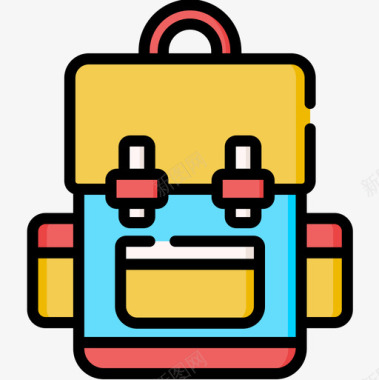 背包旅行应用程序20线性颜色图标图标