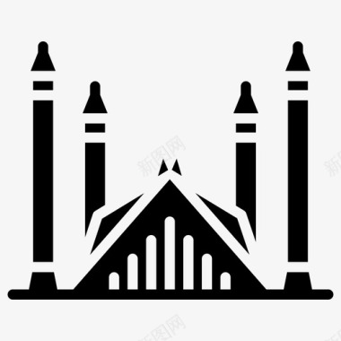 费萨尔清真寺建筑费萨尔清真寺伊斯兰堡纪念碑图标图标