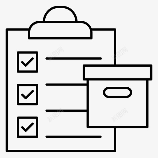 剪贴板复选框文件图标svg_新图网 https://ixintu.com 剪贴板 包裹 复选框 文件 物流配送