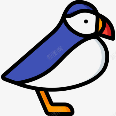 海雀北极20线形颜色图标图标