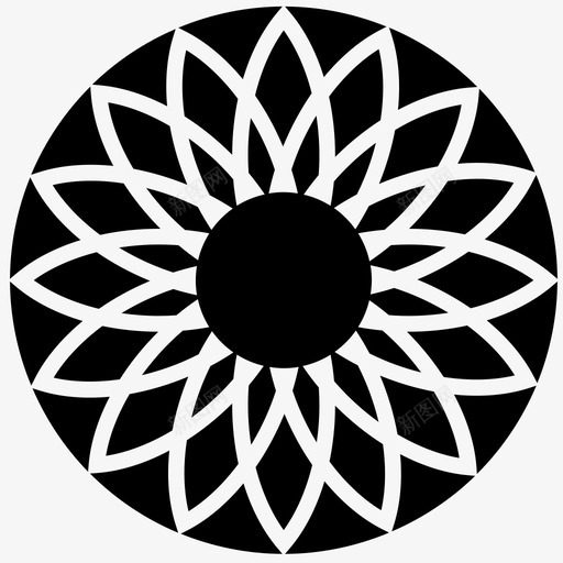 曼陀罗抽象艺术花图标svg_新图网 https://ixintu.com 几何 太阳 抽象 星星 曼陀罗 艺术