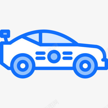 汽车汽车运动16蓝色图标图标