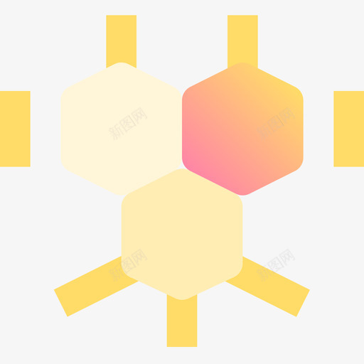 分子科学123黄色图标svg_新图网 https://ixintu.com 分子 科学 黄色
