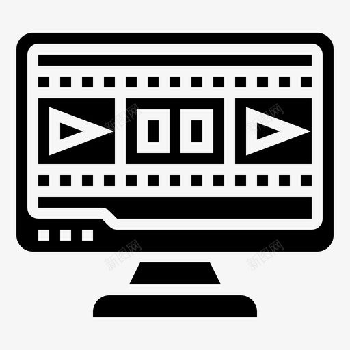 停止集中6字形图标svg_新图网 https://ixintu.com 停止 字形 集中
