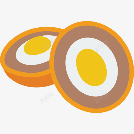苏格兰鸡蛋英国5平的图标svg_新图网 https://ixintu.com 平的 苏格兰 英国 鸡蛋