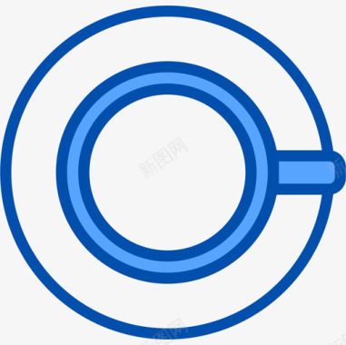 杯子茶6蓝色图标图标