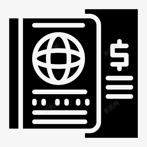 护照身份证交通工具图标svg_新图网 https://ixintu.com 交通工具 安全 护照 机场 身份证