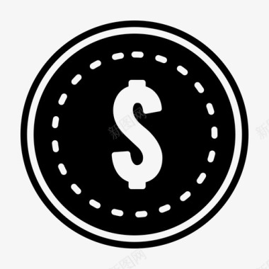 美元硬币现金货币图标图标