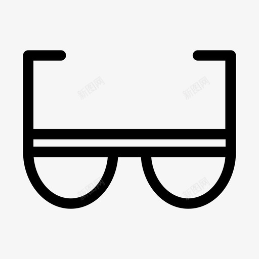 眼镜镜线图标svg_新图网 https://ixintu.com 眼镜 镜线