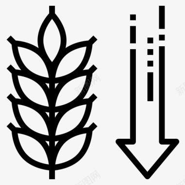 低碳水化合物碳水化合物作物图标图标