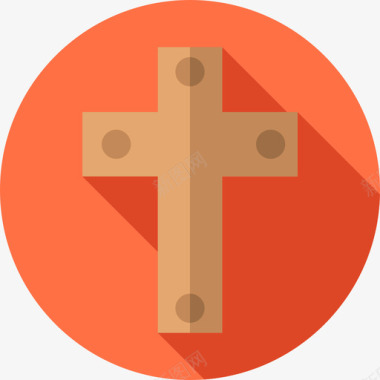 十字架葬礼20号平的图标图标