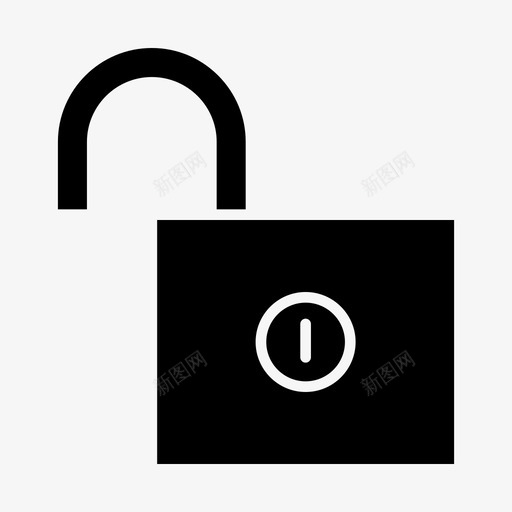 解锁自由挂锁图标svg_新图网 https://ixintu.com ui 不安全 字形 挂锁 自由 解锁