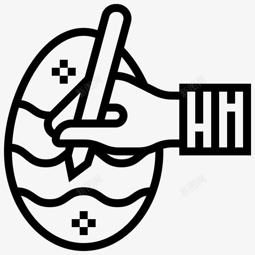 绘图复活节彩蛋图标svg_新图网 https://ixintu.com 东线 复活节 彩蛋 绘图 绘画 节日