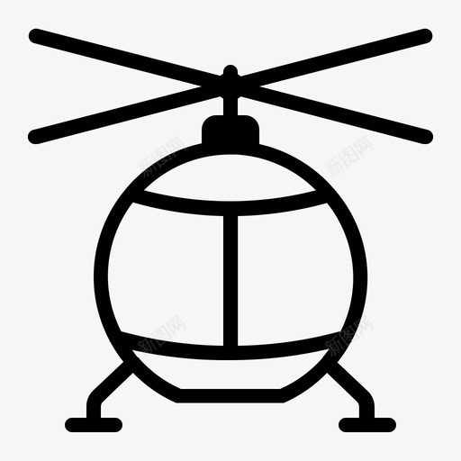 直升机航空运输公共交通图标svg_新图网 https://ixintu.com 交通 公共 直升机 航空运输