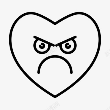 心愤怒表情图标图标
