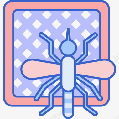 蚊子露营125线状颜色图标图标