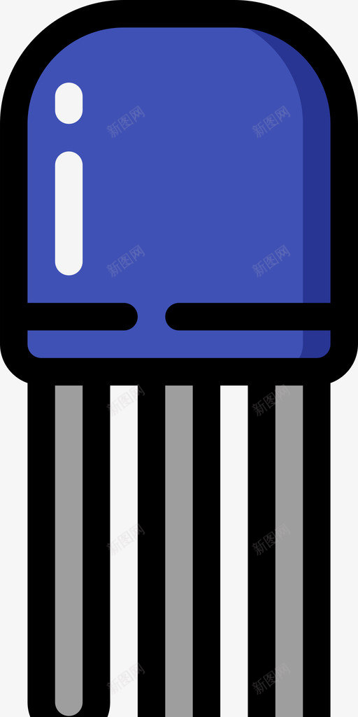 晶体管电气元件1线性彩色图标svg_新图网 https://ixintu.com 元件 彩色 晶体管 电气 线性