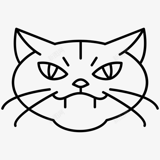 猫动物万圣节图标svg_新图网 https://ixintu.com 万圣节 动物 大纲 宠物