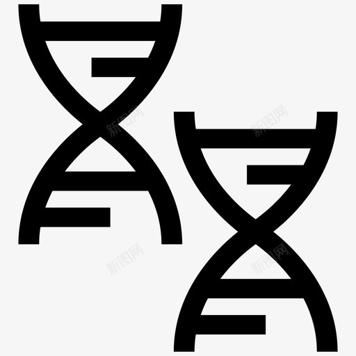 dna染色体遗传学图标svg_新图网 https://ixintu.com 分子 医学 染色体 科学 遗传学