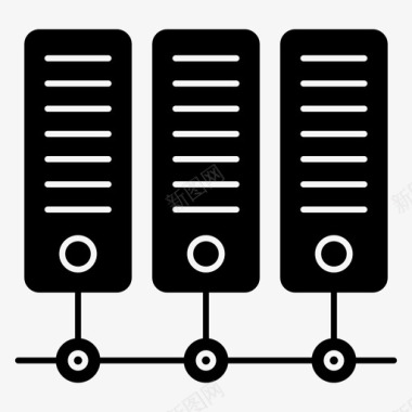 数据网络数据库数据中心图标图标