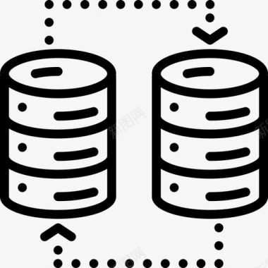 数据库数据库管理8线性图标图标