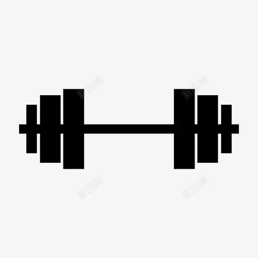 健身房重量身体哑铃图标svg_新图网 https://ixintu.com 健身 健身房 哑铃 设备 身体 运动 重量
