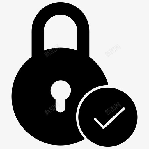 验证锁批准的安全性挂锁图标svg_新图网 https://ixintu.com 保护 安全 安全性 实体 批准 挂锁 网络 通信 验证