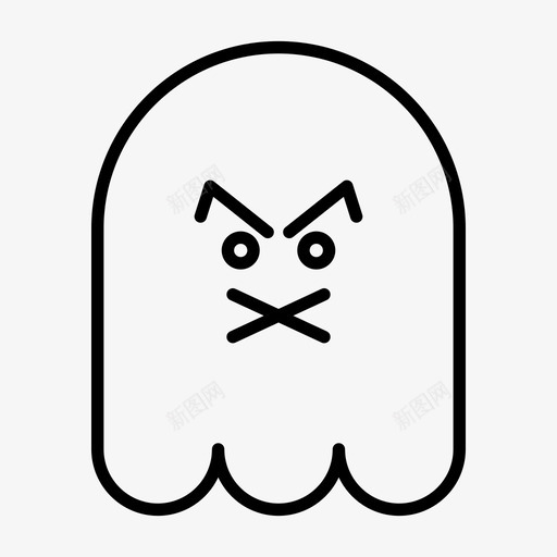 鬼表情万圣节图标svg_新图网 https://ixintu.com 1行 万圣节 哑巴 穆迪 表情