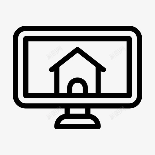 在线主页房屋房地产图标svg_新图网 https://ixintu.com 主页 在线 字形 屏幕 房地产 房屋 流线 物流