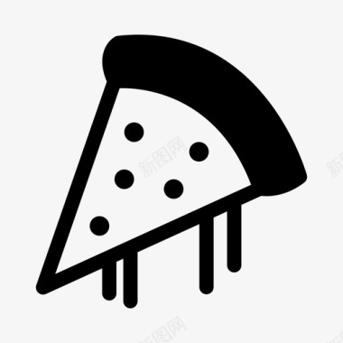 比萨饼快餐切片图标图标