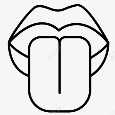 嘴解剖学嘴唇图标图标