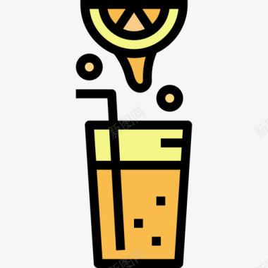 果汁饮料23原色图标图标