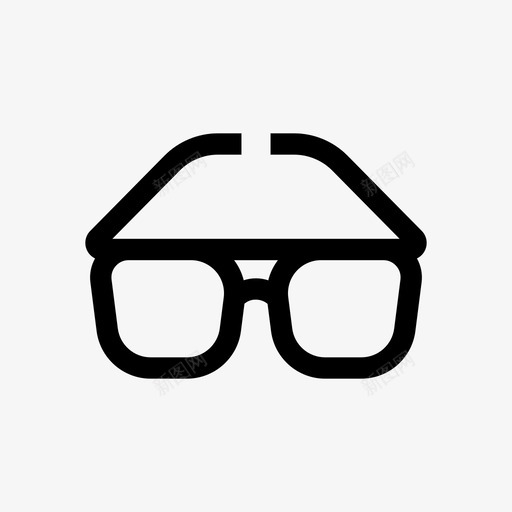 眼镜旅行266直线型图标svg_新图网 https://ixintu.com 旅行 直线 眼镜 线型