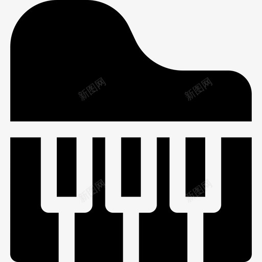 钢琴音乐94填充图标svg_新图网 https://ixintu.com 填充 钢琴 音乐